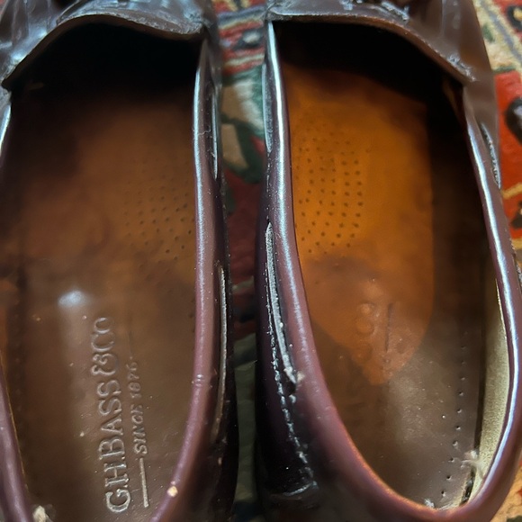 GH Bass Burgundy Washington Tassel Loafer 9.5W - Picture 4 of 9